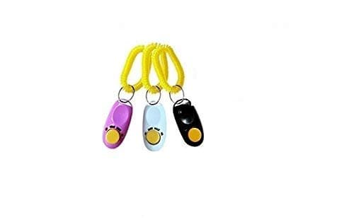PSK Pet Training Clicker with Wrist Strap for Dog/Cat/Kitten/Puppy/Bird Set of 3 (Multi Color)