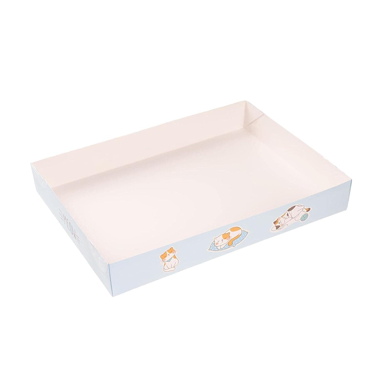 SECRET DESIRE Cat Litter Box Kitty Travel Toilet Potty Toilet for Small Animals Blue 35X25.5X5Cm