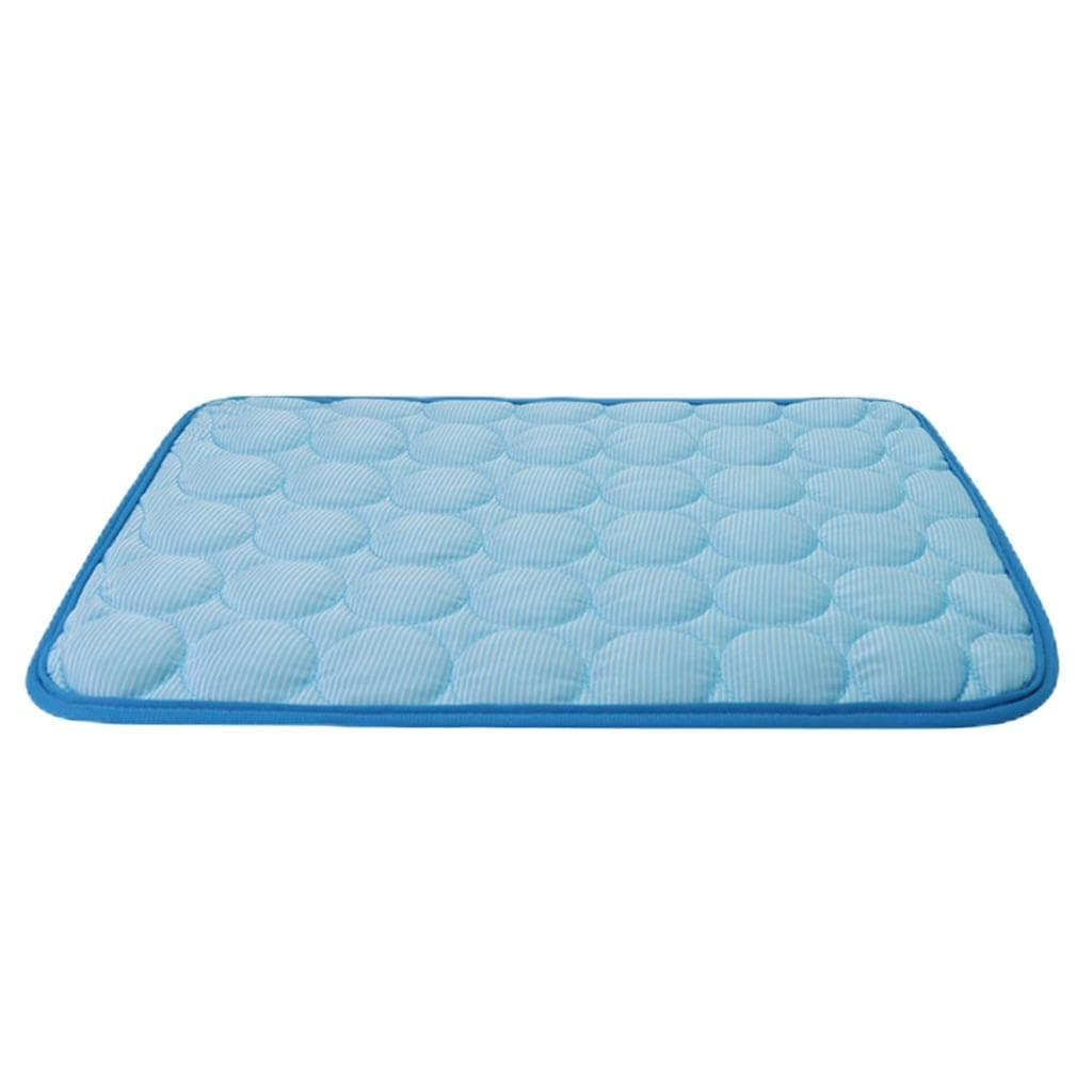 ATORSE™ Dog Mat Cooling Summer Pad Mat Washable Cat Crate Puppy Keep Cool Blue S