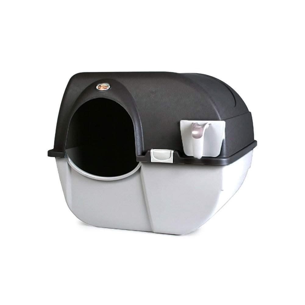 Omega Paw EL-RA15-1 Elite Roll 'n Clean Litter Box, Regular, Midnight Black