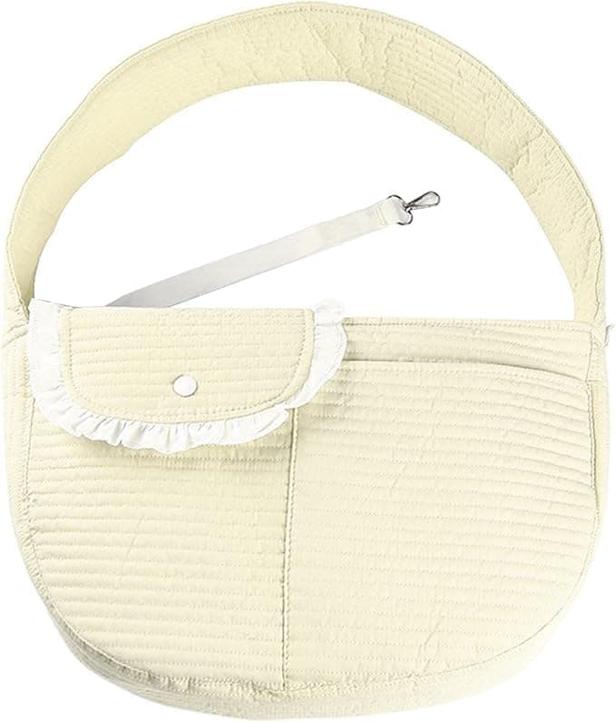 Cat Travel Bag Dog Carrier Backpack – Foldable Breathable Pet Travel Carrier for Cats & Small Dogs | Portable Outdoor Pet Backpack for Travel, Hiking & Vet Visits (Sky Blue, Large) (Beige, L)