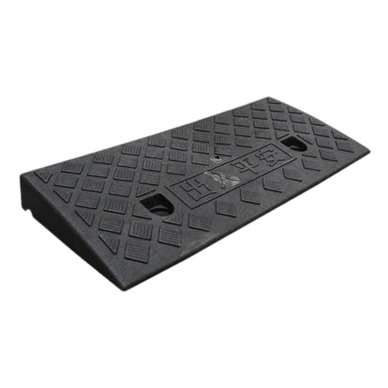 Calandis™ Curb Ramp Antislip Easy To Use Roadside Slope Pad For Trailers Driveway Cars Black 50Cmx22Cmx5Cm