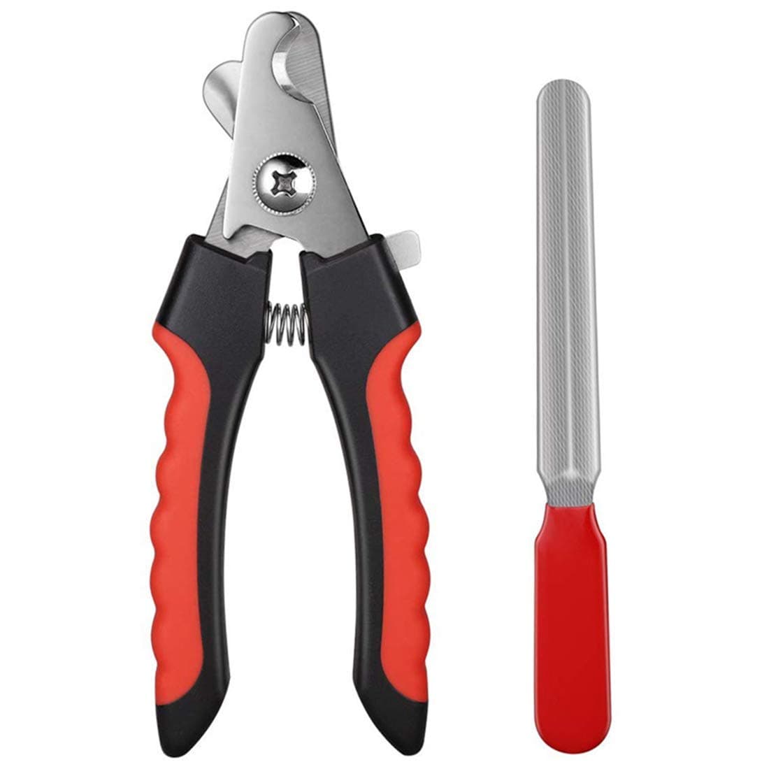PetVogue Dog Nail Cutter Clipper and filer,Claw & Nails Clippers Grinder Grooming Trimmer for Small, Medium, Large dogs and cats, Red