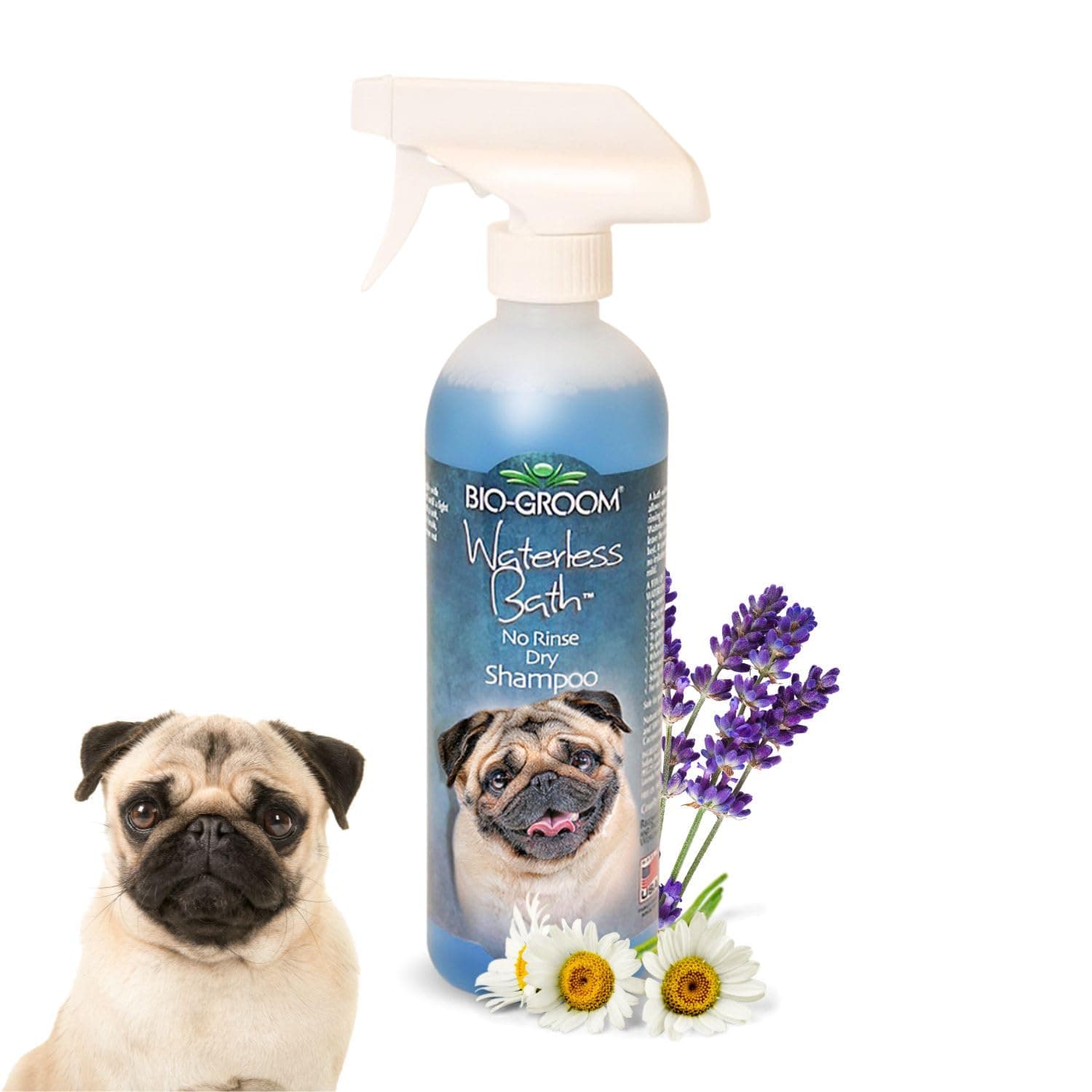 Bio-groom Waterless Bath Shampoo for Dogs, Replenish Dogs Moisture and Maintain Coat Healthy, Silky, Shiny, Nourishes Skin and Keep Them Smelling Fresh, 473 Milliliter