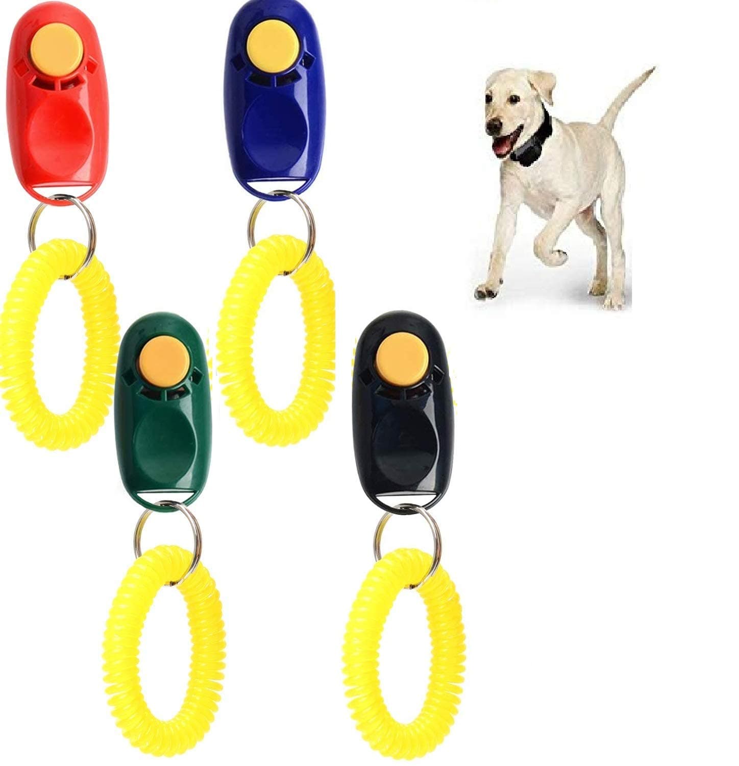 TAIYO PLUSS DISCOVERY® Pet Training Clicker, Size: L-6.5 cm, Pet Dog Training Clicker with Wrist Bands Strap, Dog Clickers for Pet Dog Training & Obedience Aid (Color May Vary)