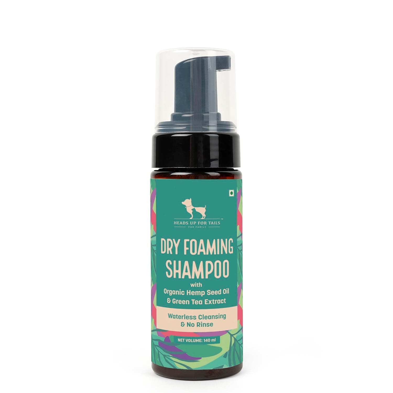 HUFT Waterless Cleansing & No Rinse Dry Shampoo for Dogs -140 mL | Quick & Easy Dog Dry Shampoo for Shih Tzu, Labrador, Golden Retriever, German Shepherd | No-Rinse, Skin-Friendly Deodorizing Formula