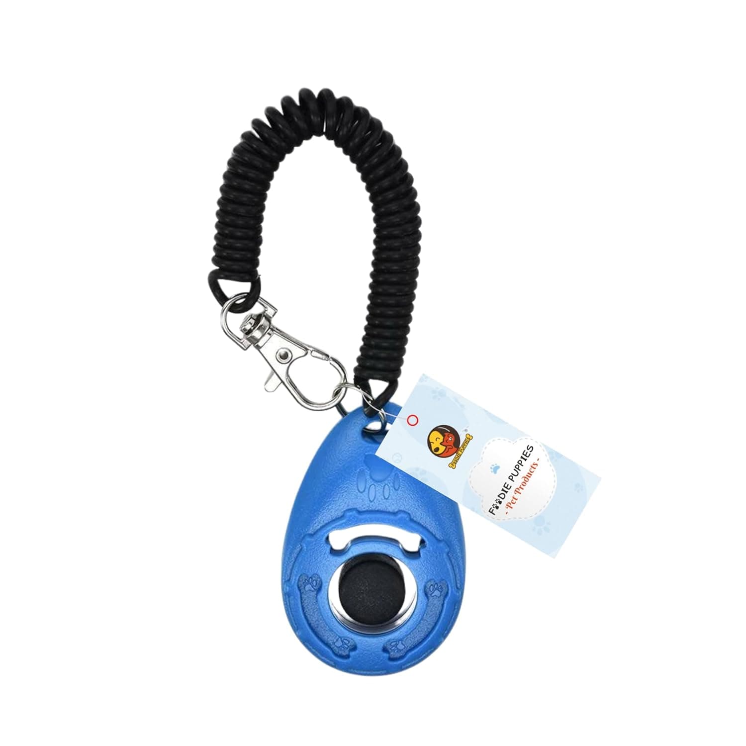 Foodie Puppies Dog Training Clicker with Wrist Strap - (Oval Clicker) | Durable, Easy to Use, Pet Training Clicker Perfect for Cats, Puppies and Birds for Behavioral Training, (Colour May Vary)