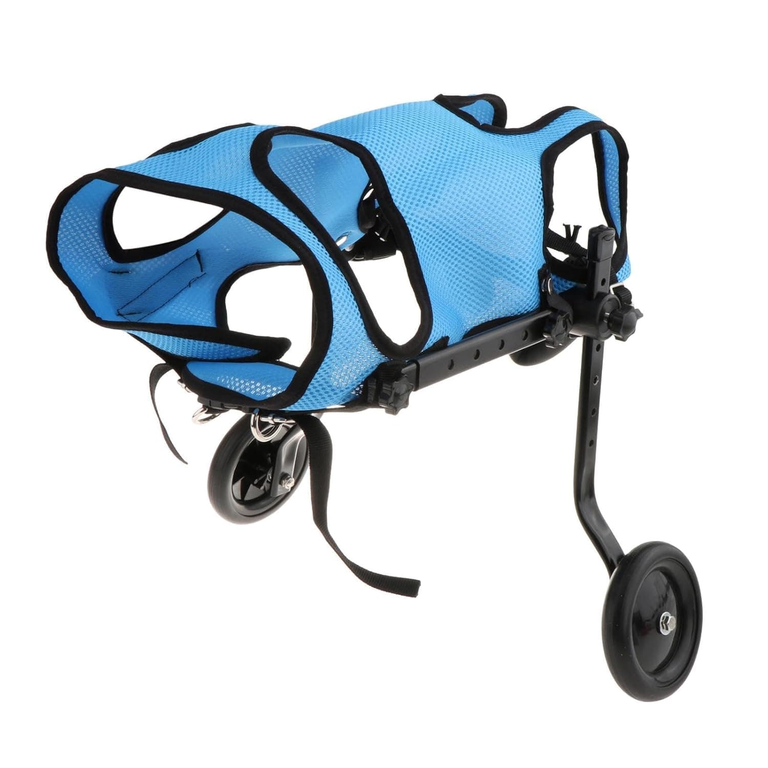 CALANDIS™ Dog Wheelchair for Back Legs Metal Dog Wheelchair Cart for Small Pets (Blue) M