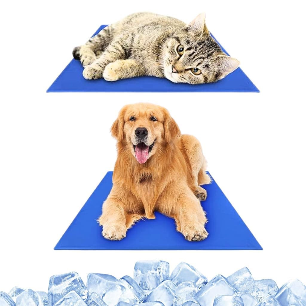 A+a Pets' Pressure Activated Self Cooling Mat for Dogs, Cats & Small Animals | No Water No Refrigeration, Summer Relief | Non-Toxic Pad Stay Cool Indoor & Outdoor (M)