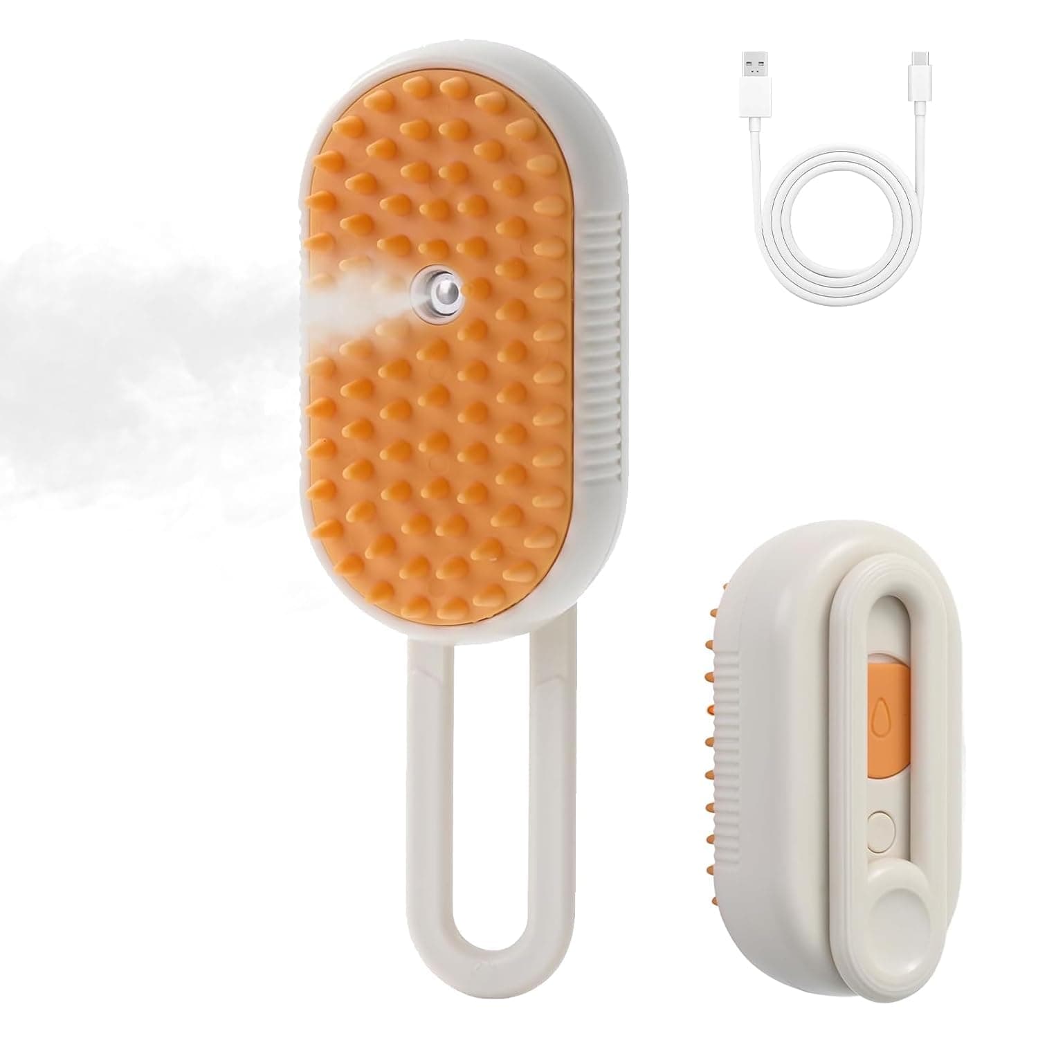 4-in-1 Steam Brush for Dogs & Cats - Pet Grooming Brush with Steam, Deshedding, Bath Spray & Massage, Professional Grooming Tool for Indoor Cats and Long/Short Hair Pets