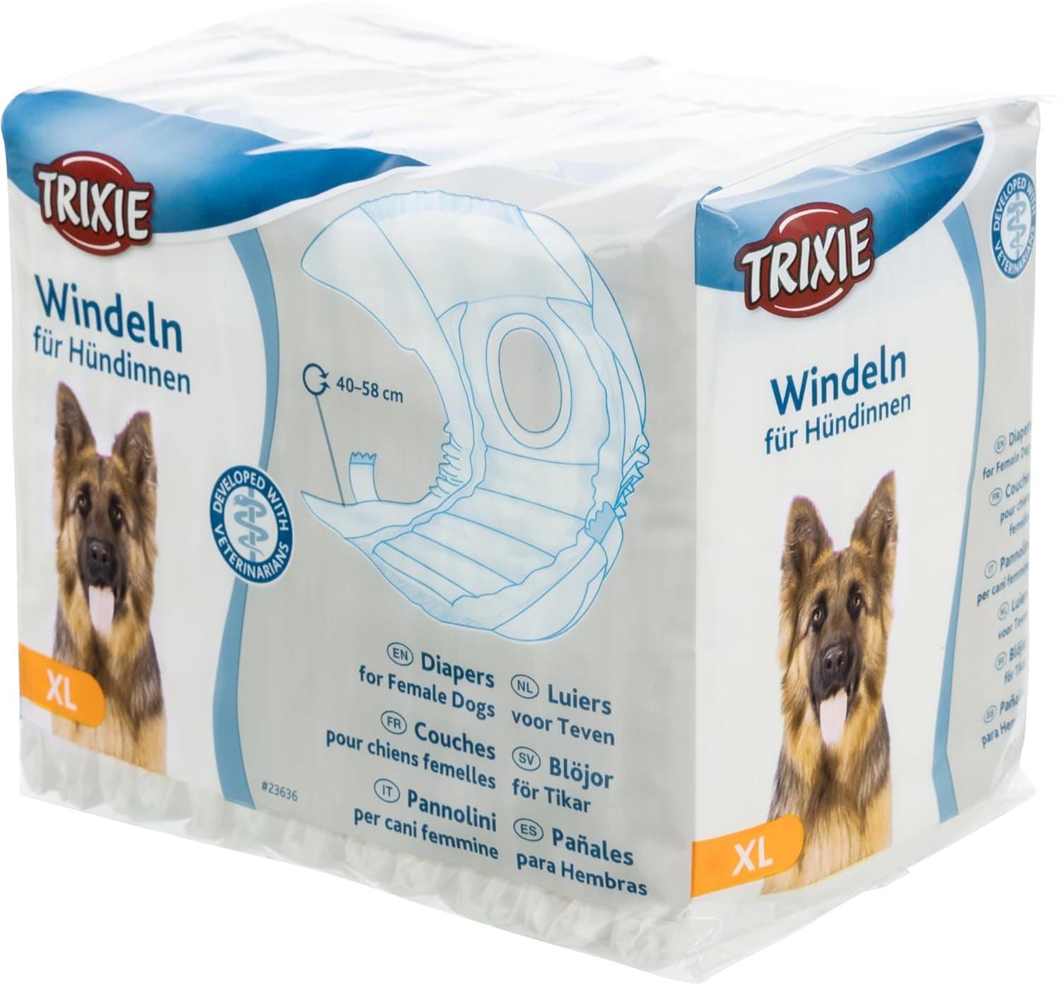 Trixie Diapers (Nappies) for Dogs, 12 Pieces, XL, Pcs