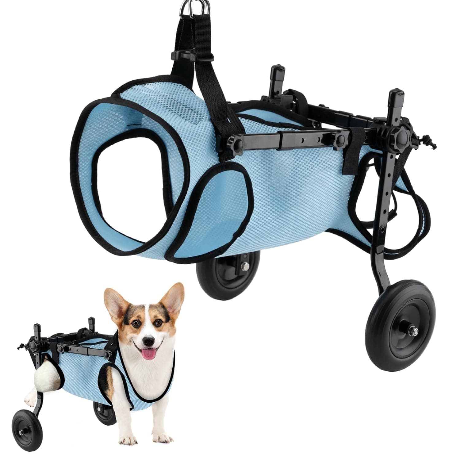 Celestaura Dog Wheelchair for Back Legs - Mobility Cart for Small Pets With Disabled Hind Limbs, Light Weight, M