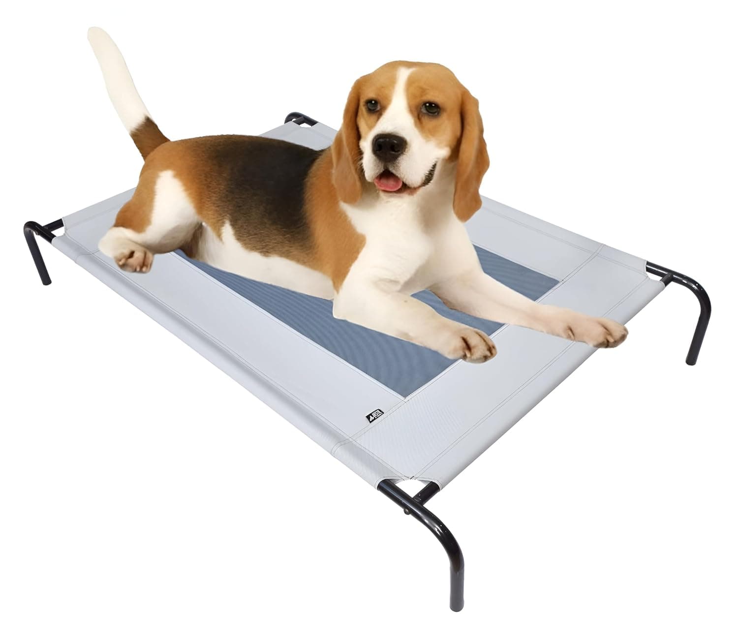 Large Elevated Cooling Dog Cot Bed with High-Strength Powder Coated Steel Frame,Breathable Mesh,Rust-Proof,Easy to Clean,and Perfect for Indoor/Outdoor Use- 44 X 26 X 8 Inches,Grey
