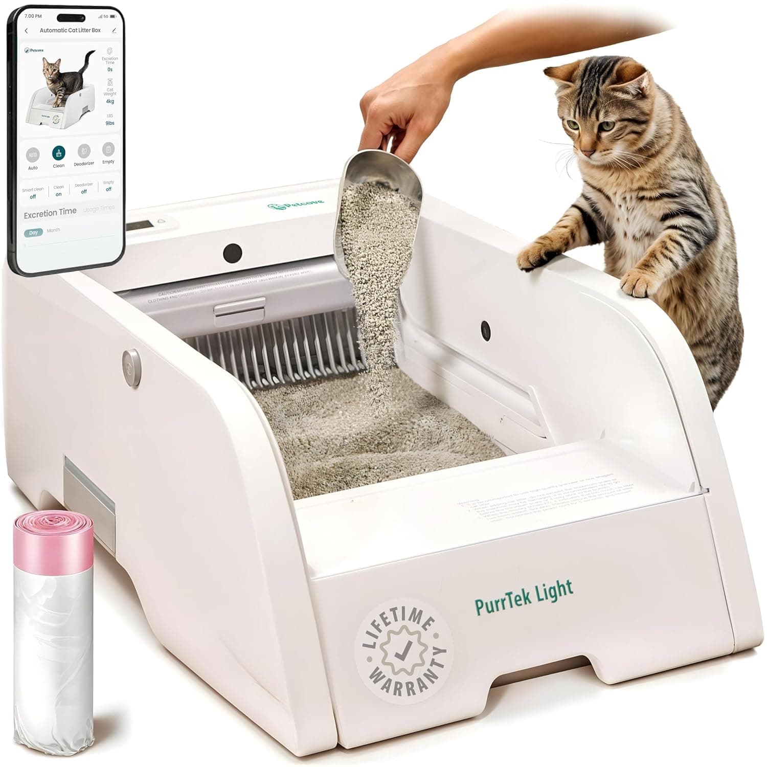 Self Cleaning Litter Box Automatic Cat Litter Box Self Cleaning APP Control Smart Self-Cleaning Cat Litter Box Automatic Cleaning Automatic Litter Box